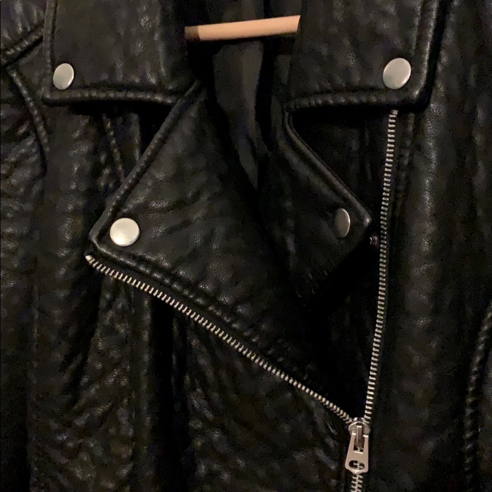 Vegan Leather Biker Jacket - Picture 3 of 11